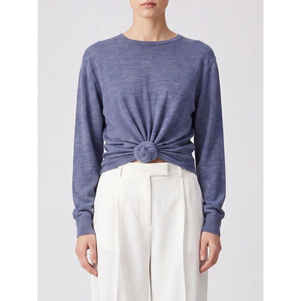 Magda Butrym Women Magda Butrym Long-Sleeved Wool Top With 3D Flower Applique